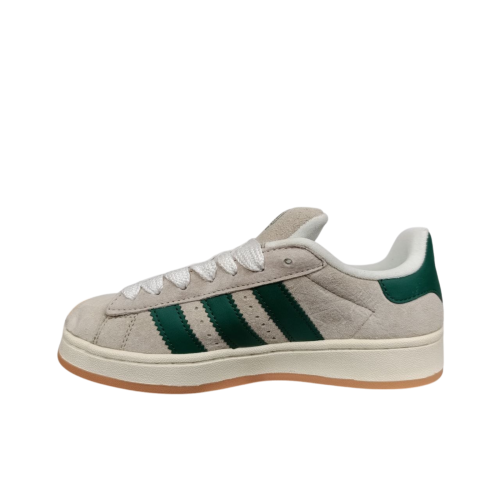 Кеди жіночі замшеві adidas campus B858-21 беж-зелені
