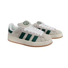 Кеди жіночі замшеві adidas campus B858-21 беж-зелені 