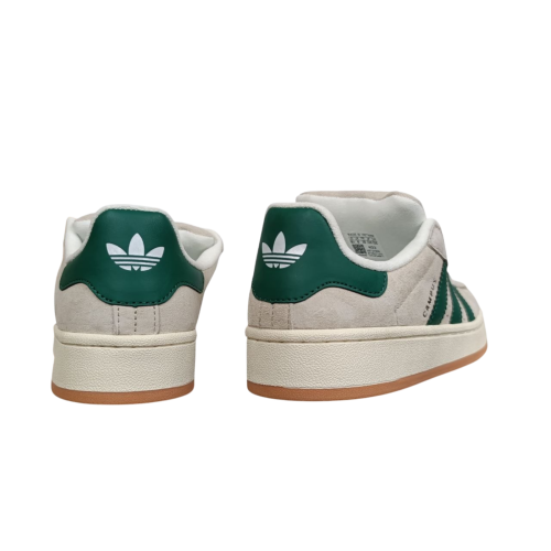 Кеди жіночі замшеві adidas campus B858-21 беж-зелені
