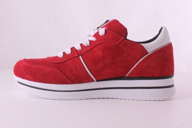 Кроссовки Женские кожаные URBAN 821 красный замш