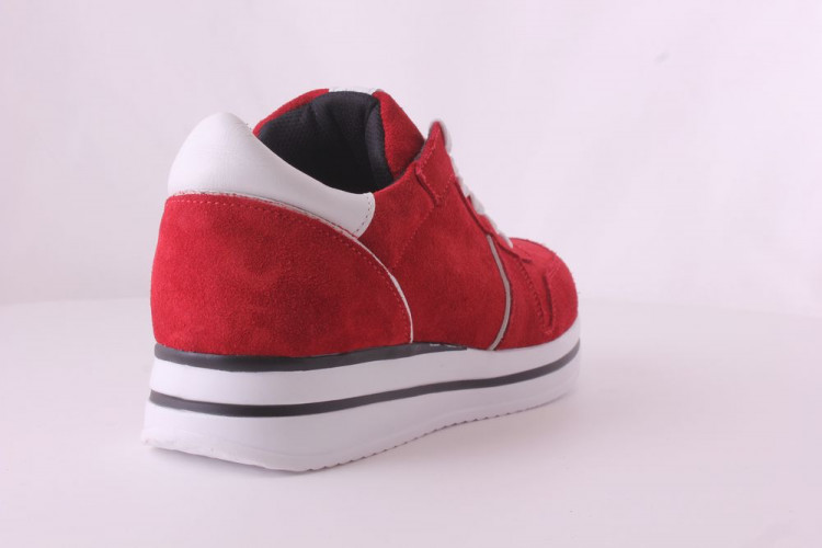 Кроссовки Женские кожаные URBAN 821 красный замш