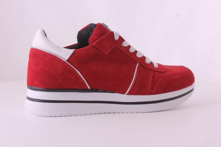 Кроссовки Женские кожаные URBAN 821 красный замш