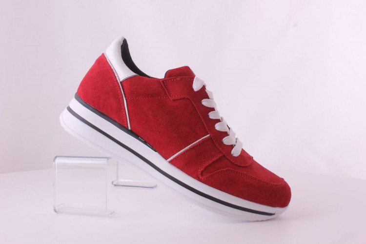 Кроссовки Женские кожаные URBAN 821 красный замш