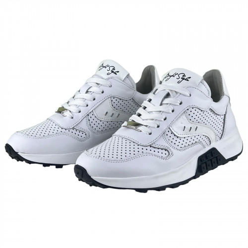 Кроссовки Женские кожаные CAMELLIA 205/1/35 05 белый