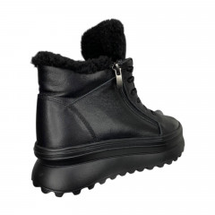 Кроссовки женские кожаные VLADEKS 1462 01 черный мех 