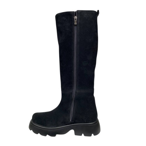 Чоботи жіночі замшеві DINO RICHI 1410 труба чорні