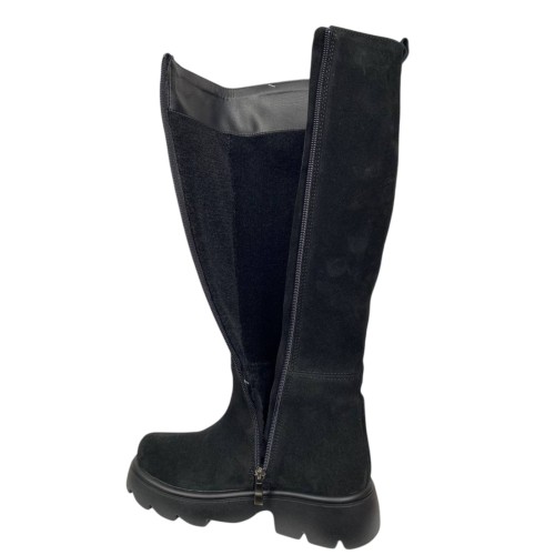 Чоботи жіночі замшеві DINO RICHI 1410 труба чорні