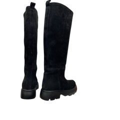 Чоботи жіночі замшеві DINO RICHI 1410 труба чорні
