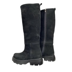 Чоботи жіночі замшеві DINO RICHI 1410 труба чорні