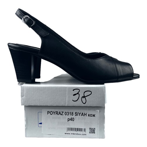 Босоніжки Жіночі шкіряні POYRAZ 0318 SIYAH