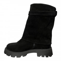 Чоботи жіночі замшеві DIANA D-157/940 чорний хутро 