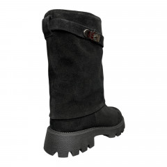 Чоботи жіночі замшеві DIANA D-157/940 чорний хутро 