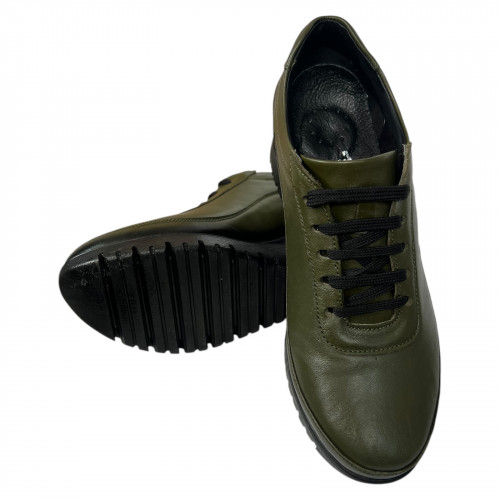 Туфли женские кожаные VIOLETA 2029 45 хаки