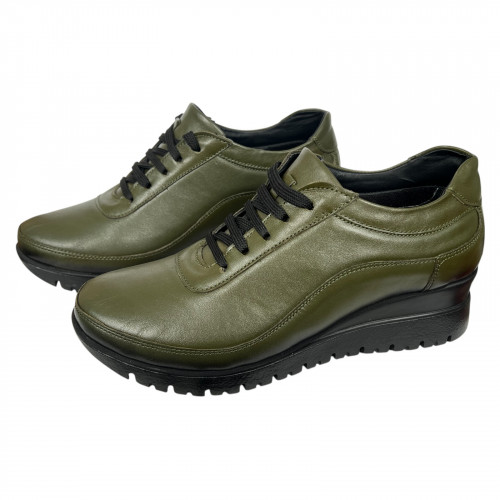 Туфли женские кожаные VIOLETA 2029 45 хаки