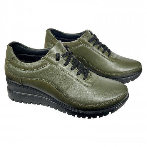 Туфли женские кожаные VIOLETA 2029 45 хаки