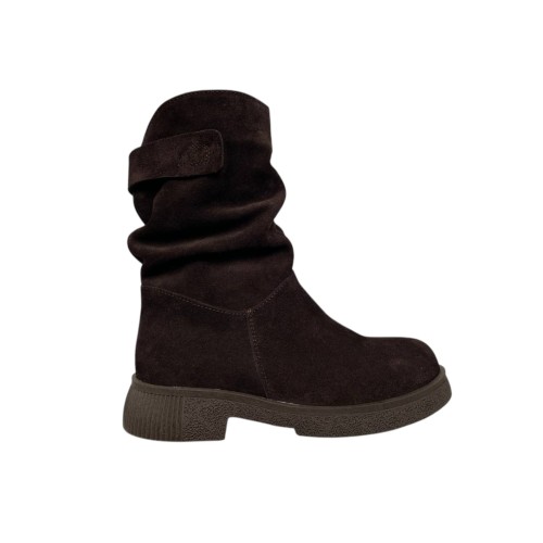 Черевики жіночі замшеві ANDALINI 2606 25 шоколад хутро