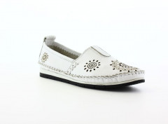 Балетки Женские кожаные RIKEL 065 beyaz