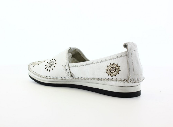 Балетки Женские кожаные RIKEL 065 beyaz