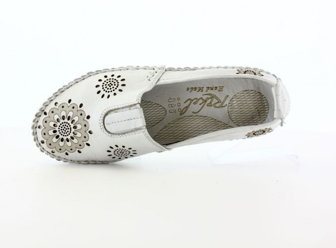 Балетки Женские кожаные RIKEL 065 beyaz