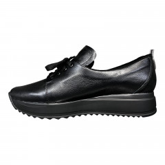 Кроссовки Женские кожаные MADAM 2243 черный