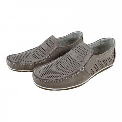 Мокасини Мужские кожаные GROWTH перфорация нубук орех