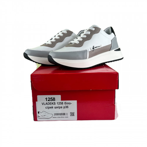 Кроссовки Женские кожаные VLADEKS 1258 белый