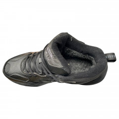 Кроссовки Мужские кожаные NIKE A2640-1 черный мех