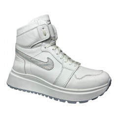 Кросівки жіночі шкіряні DINO RICHI 392 05 білий nike хутро 