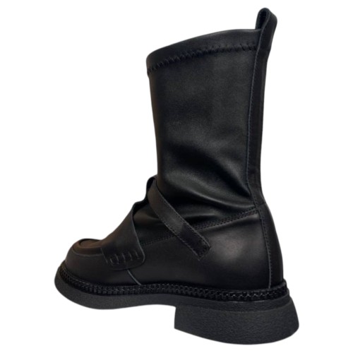 Ботинки женские кожаные ILONA 646/MIN черные байка