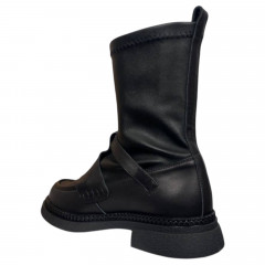 Черевики жіночі шкіряні ILONA 646/MIN чорні байка