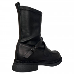 Черевики жіночі шкіряні ILONA 646/MIN чорні байка