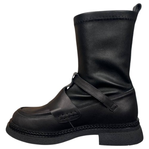 Ботинки женские кожаные ILONA 646/MIN черные байка