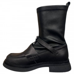 Черевики жіночі шкіряні ILONA 646/MIN чорні байка