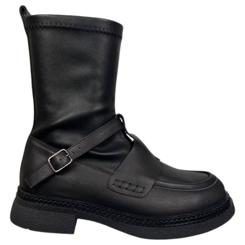 Ботинки женские кожаные ILONA 646/MIN черные байка