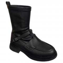 Черевики жіночі шкіряні ILONA 646/MIN чорні байка