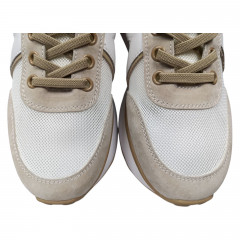 Кроссовки женские кожаные ALLSY 198534 бежевые