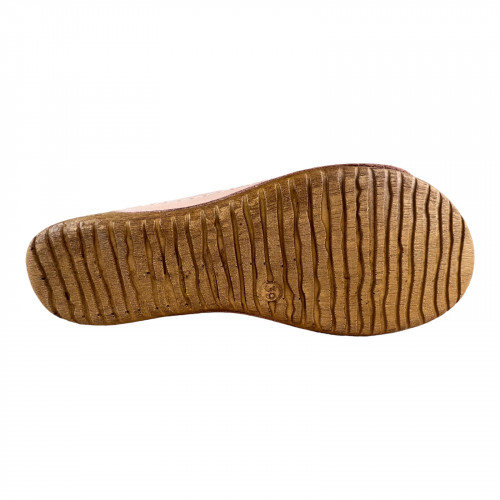 Шлепанцы Женские кожаные RIKEL 211 pudra