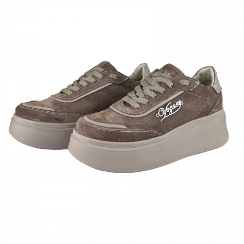 Кеды Женские замшевые на платформе VLADEKS 1263 капучино.