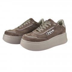 Кеды Женские замшевые на платформе VLADEKS 1263 капучино.