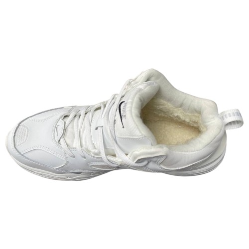 Кросівки Чоловічі шкіряні NIKE A2640-2 білий хутро