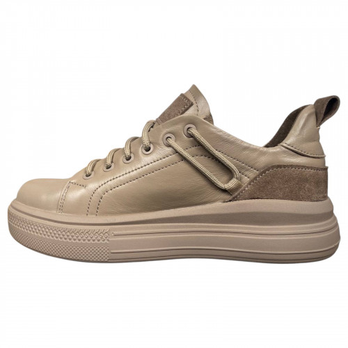 Кроссовки женские кожаные ALEXA 615 бежевые