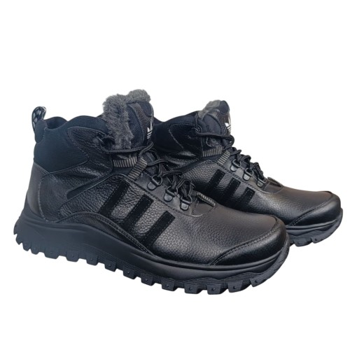 Черевики чоловічі шкіряні GULLIVER Б54 01 чорні хутро