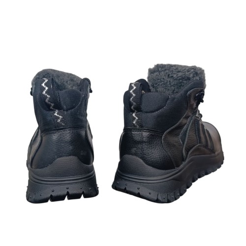 Черевики чоловічі шкіряні GULLIVER Б54 01 чорні хутро