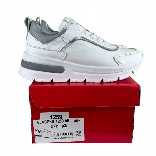 Кроссовки Женские кожаные VLADEKS 1259 белый
