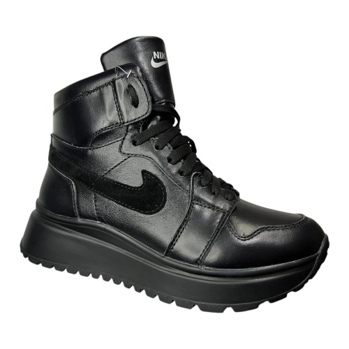 Кроссовки женские кожаные DINO RICHI 392 01 черный nike мех 