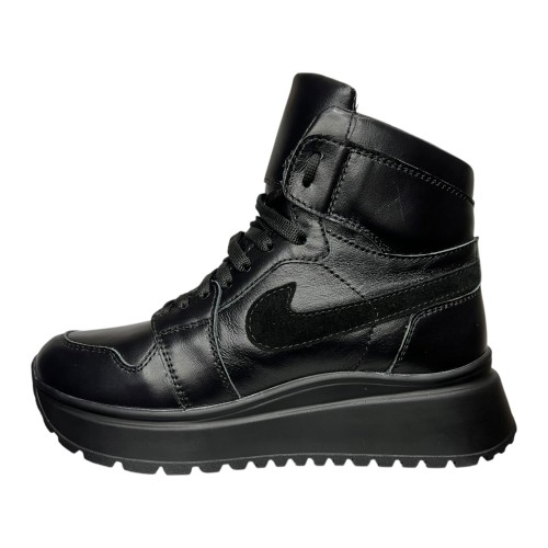 Кроссовки женские кожаные DINO RICHI 392 01 черный nike мех 