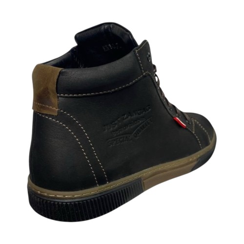 Ботинки мужские кожаные HAMMA 704 черный мех