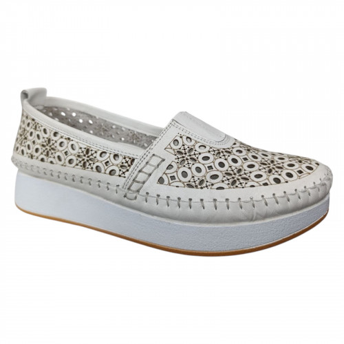 Балетки женские кожаные CANBERK 85 300 L белые