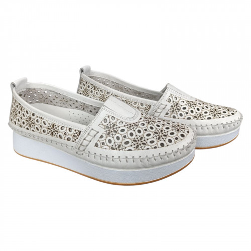 Балетки женские кожаные CANBERK 85 300 L белые