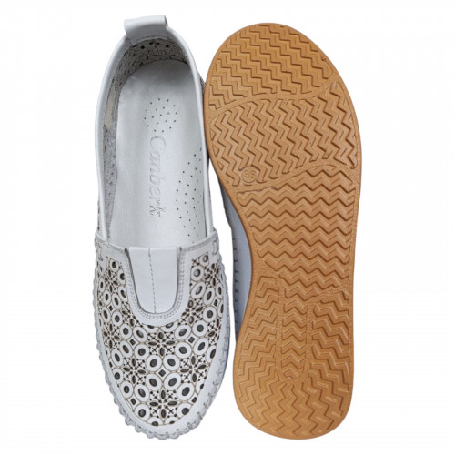 Балетки женские кожаные CANBERK 85 300 L белые